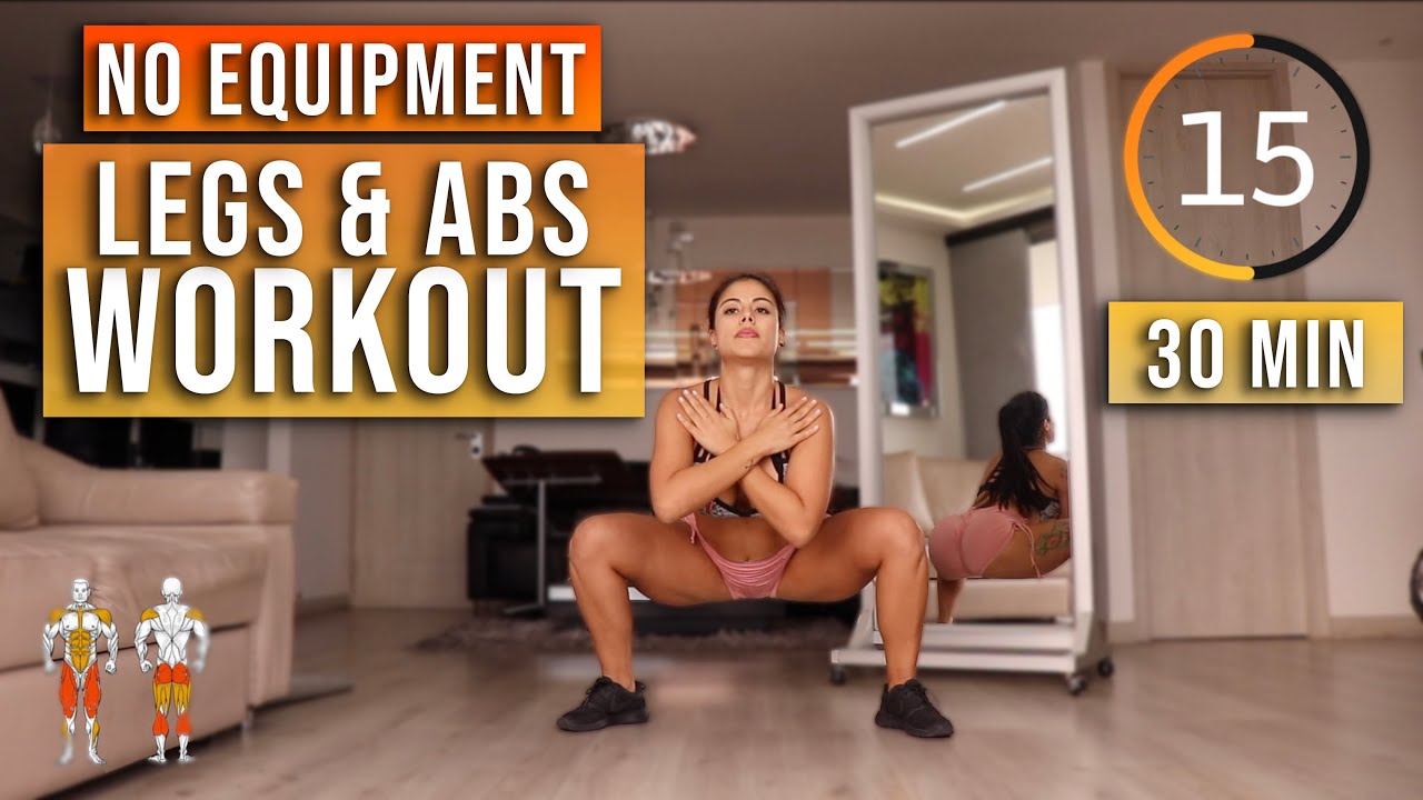 LEGS & ABS Workout AT HOME-NO EQUIPMENT |Entrenamiento de PIERNAS & ABS EN CASA-SIN MATERIAL