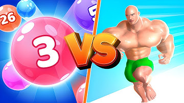Marble Run 3D 🆚 Muscle Rush - All Level Gameplay Android,iOS - NEW BIG APK UPDATE