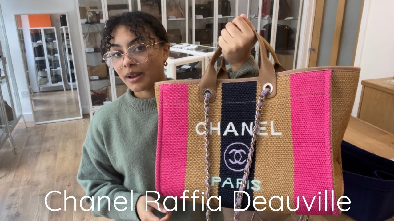 Chanel Small Raffia Deauville Tote