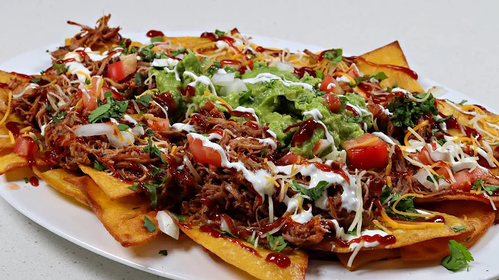 Loaded Pulled Pork Nachos with Fresh Guac & Homemade Chips