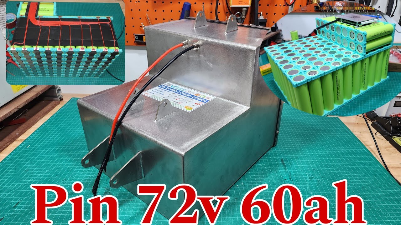 Đóng Pin Xe Điện 72v 60ah Khủng Từ 96cell 32140. Hộp Inox 304 Dày 3mm. Mạch Jk 24s