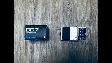 Boss DD7 delay (demo with bass)