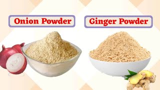 how to make quick onion & ginger powder at home - easy and simple spices recipe at home