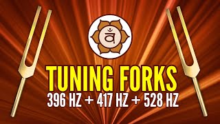 Skyrocket Your Self-Worth with 396 Hz + 417 Hz + 528 Hz Tuning Forks + Alpha Binaural Beats