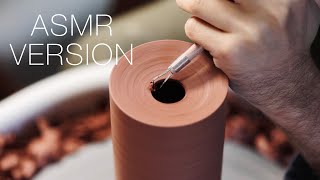 Making Tall Pottery Vases from Beginning to End - ASMR Version