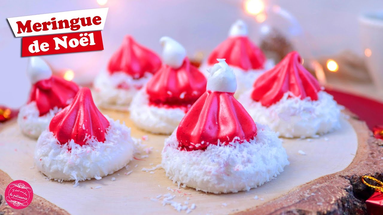 🎅 MERINGUES BONNETS DE PÈRE NOËL 🎅