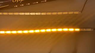 Гибкие дневные ходовые огни Crystal LED с бегущим поворотом strip DRL 2шт по 50см белый/желтый