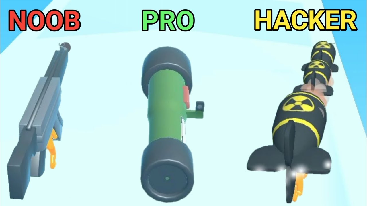 NOOB vs PRO vs HACKER - Gun Head Run - Part 2 - YouTube