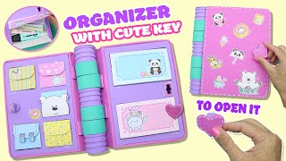Organizer with KEY to open it - FunLockets Secret Diary Journal aPasos Crafts DIY