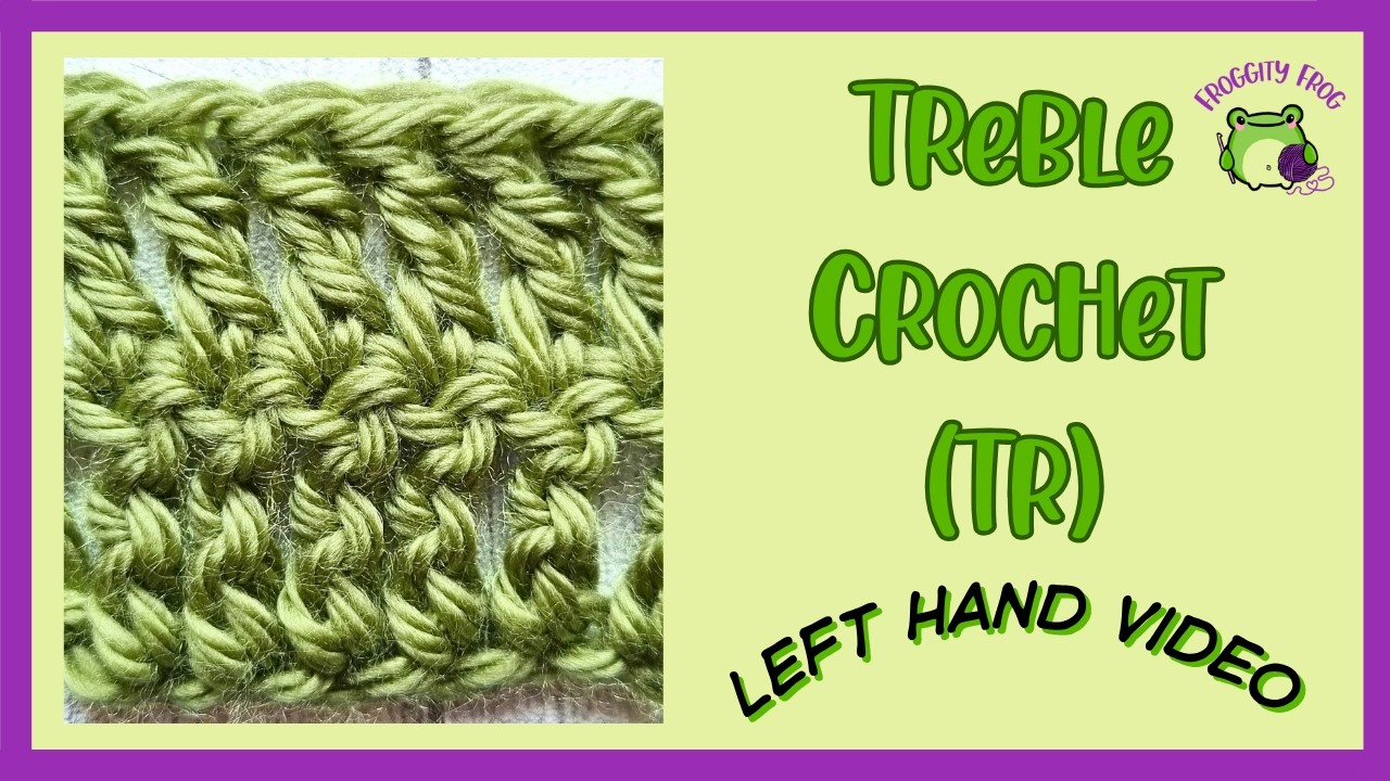 How to Make a Treble Crochet Stitch (LEFT HANDED) | Learn to Crochet