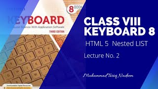 Class VIII Computer Science with Application Software Oxford Keyboard 8 Book Lecture no 2