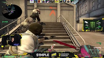 s1mple plays faceit on overpass