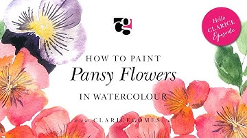 How to Paint Pansy Flowers in Watercolour - Hello Clarice Tutorials
