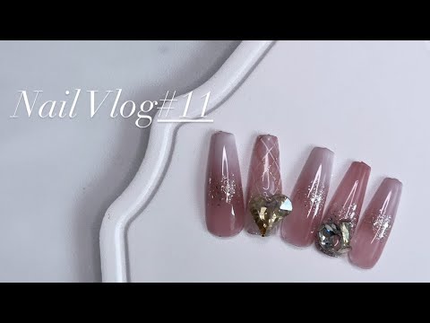 【Nail Vlog#11】春ネイルPart5🌸可愛いと大人っぽい良いとこ取り💖ベイビーブーマー/チェックネイル