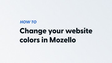 How to change your website colors in Mozello