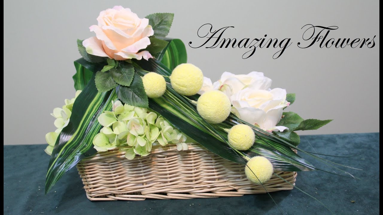 Flower Arrangement "Gift Box" l Amazing Flowers YouTube