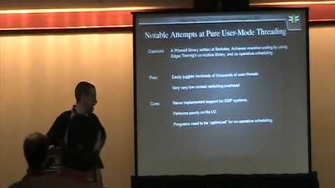Robert Luciani, M:N Threading in DragonFly BSD (DCBSDCon 2009)