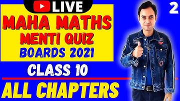 FULL MATHS MAHA MENTI II QUIZ SESSION - 2 || MATHEMATICS II  CLASS 10 ALL CHAPTER
