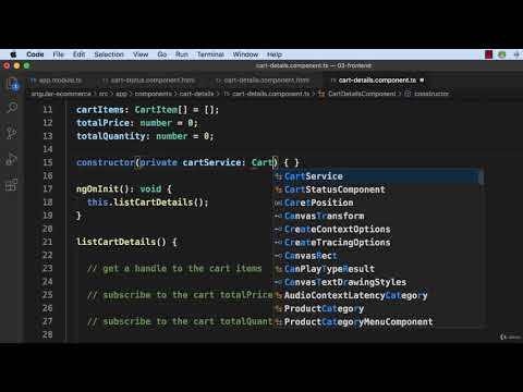 004 Angular Project   List Shopping Cart Items   Retrieve data from Cart Service 174