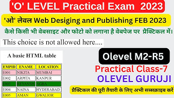 OLEVEL Practical Exam Feb 2023 ||NIELIT Practical Classes 2023 || By OLevelGuruji