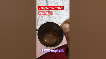 || Mini Study Vlog || 69th BPSC || #bpsc #study #vlog