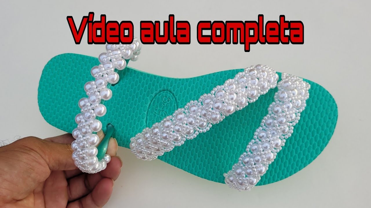 Sandalia de Pérolas Estilo Papetes - Passo a Passo Completo