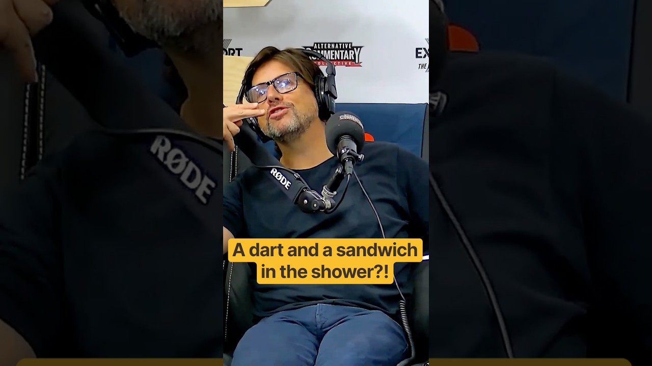 A dart and a sandwich in the shower?!