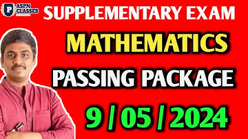 2nd pu mathematics passing package|| Pu2 maths passing marks 2024 EXAM 2