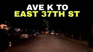 NYC Drive : Ave K, to East 37th St, Brooklyn NY, in Urdu-Hindi 