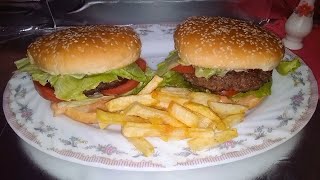 طريقة عمل برجر اللحم مثل المطاعم بدون مايفك How to make beef burger like restaurants