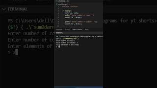 C Program to Find Sum of All Elements in a 2D Array #shorts #matrix #sum #addition #cprogramming #ai