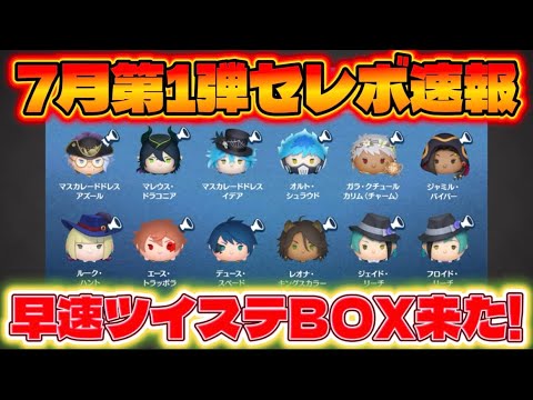 ツイステ　ツムツム　8体　セット　BOX 速報】早速来たツイステBOX！中身アツくね！？ 7月第1弾セレボ最新情報