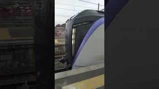 中央本線 特急 あずさ50号（JR東日本E353系電車） 岡谷駅を発車。R6/4（長野県旅行）Chuo Main Line AZUSA Okaya Station Nagano JAPAN TRAIN