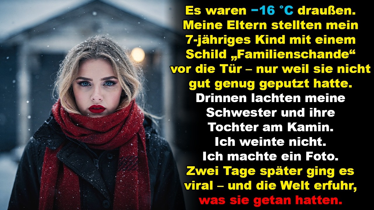 Sie lachten am Kamin, während mein Kind draußen im Schnee stand – das Foto zerstörte ihre Fassade.