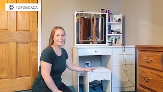 Vanity Cushioned Stool Set Review | FUFU&GAGA Wealth