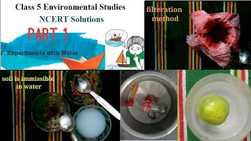 EVS class 5 /chapter 7 /experiment with water/ NCERT question answer / ssc preparation