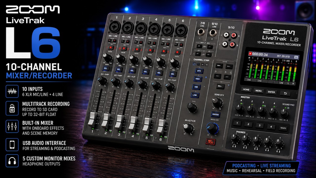 Zoom LiveTrak L6 Review: The Ultimate Compact Multitrack Mixer for