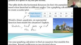 7 3 Day 2 Quadratic and Exponential Regressions