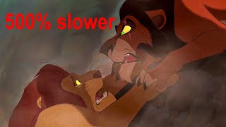 Lion King - Mufasa's death - 500% slower