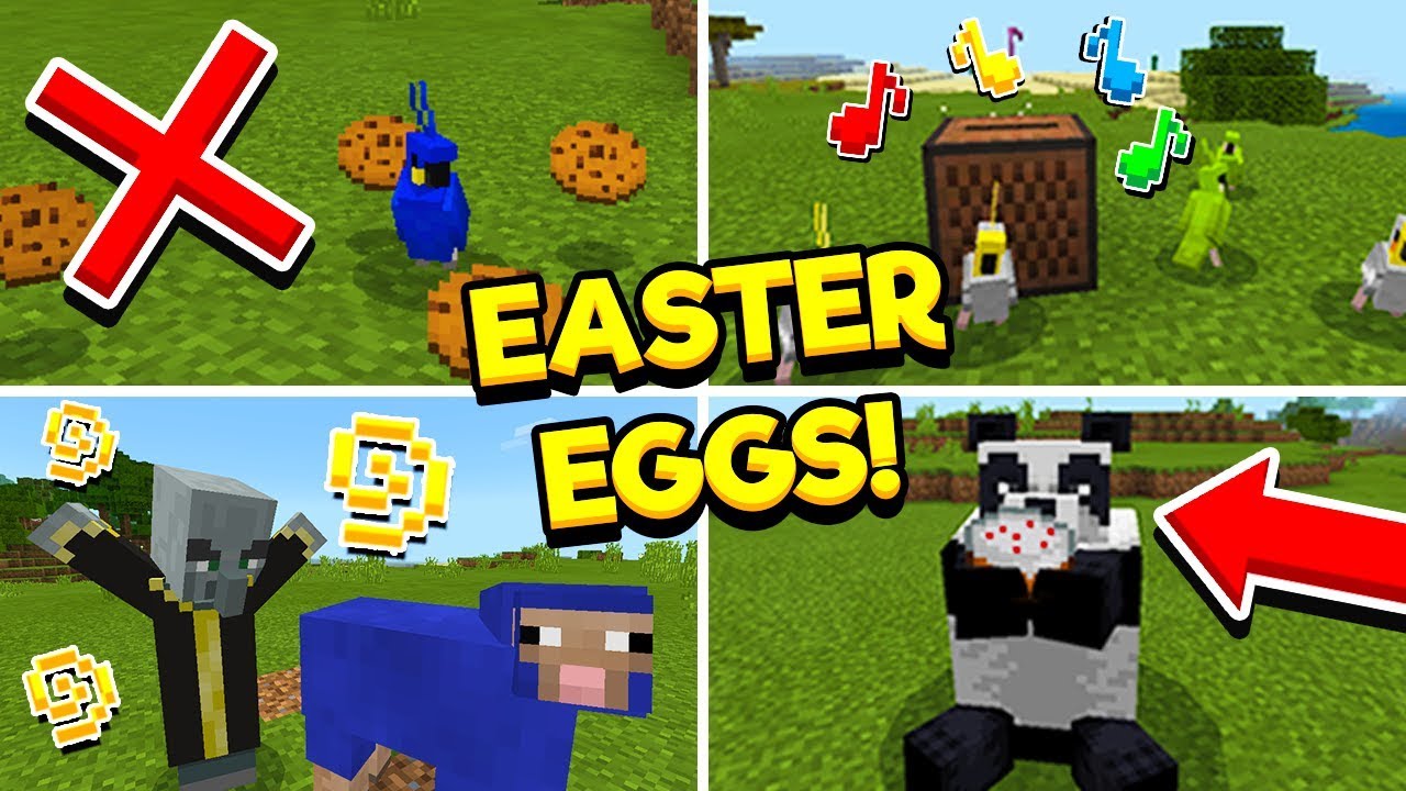 5 Name Easter Eggs Tricks In Minecraft Pc Pe Xbox Youtube