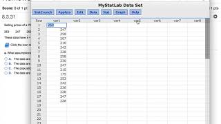 t-stats with StatCrunch