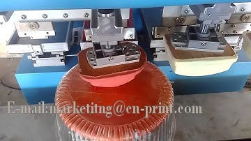 PLC 4 color open ink well pad printing machine for cake case