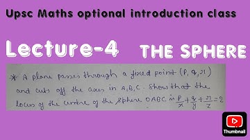 A plane passes through a fixed point (p,q,r) and cuts off the axes in A,B,C . Show that the locus