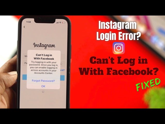 Facebook and Instagram not logging in - Apple Community