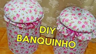 DIY BANQUINHO DE LATA DE ÓLEO