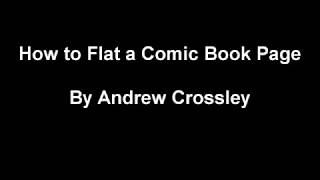 How I flat a comic book page!