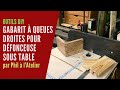 Gabarit  queues droites pour dfonceuse sous table