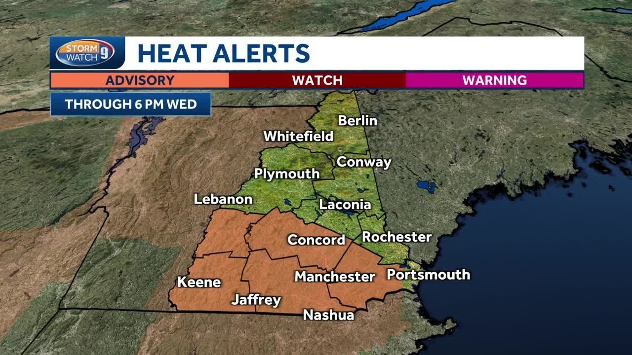 Heat advisory in effect for New Hampshire as hot, humid stretch ...