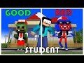 Monster school  good student vs bad student  minecraft animation