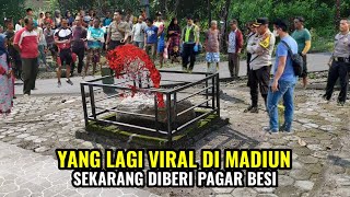 kejadian di madiun yang lagi viral sekarang diberi pagar besi